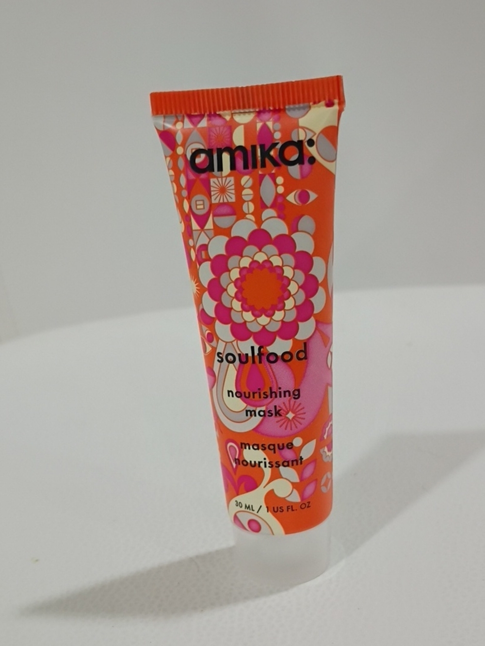 amika Soulfood Nourishing Mask — Orange and Pink Tube